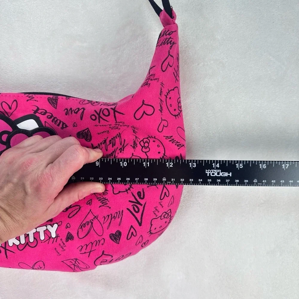 Hello Kitty Hot Pink Shoulder Bag | Sanrio‎ Purse Zip Handbag | Y2K Style